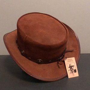 Brown suede women’s hat. New with tags